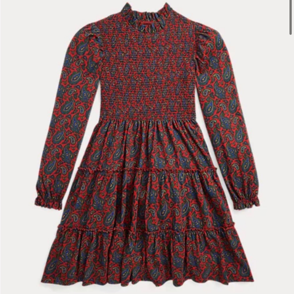 Polo Ralph Lauren cotton smocked paisley toddler dress